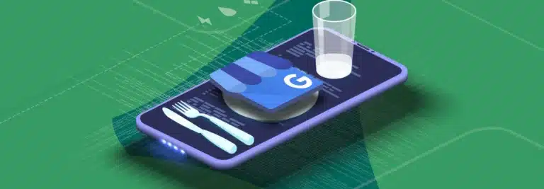 Mobile phone representing restaurant table