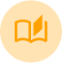 book icon with page flipping to one side