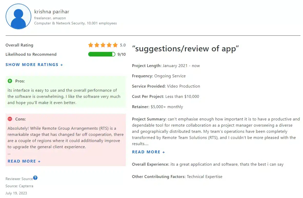 Capterra Review