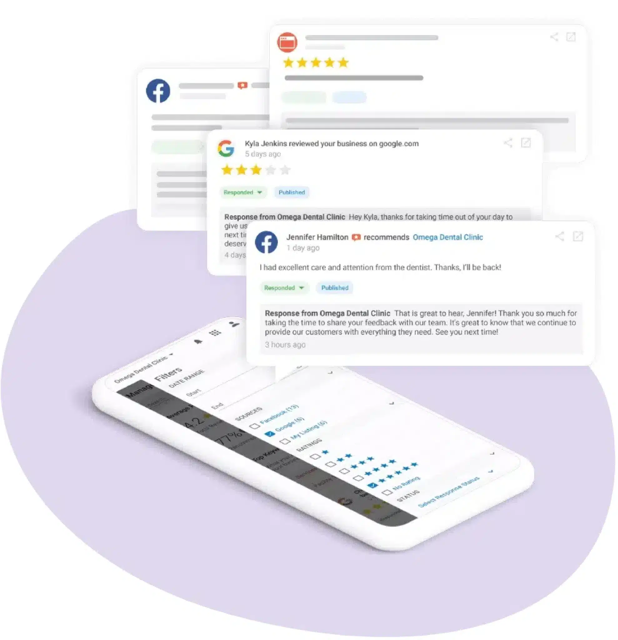 channel partner marketing - Vendasta's reputation management tools 