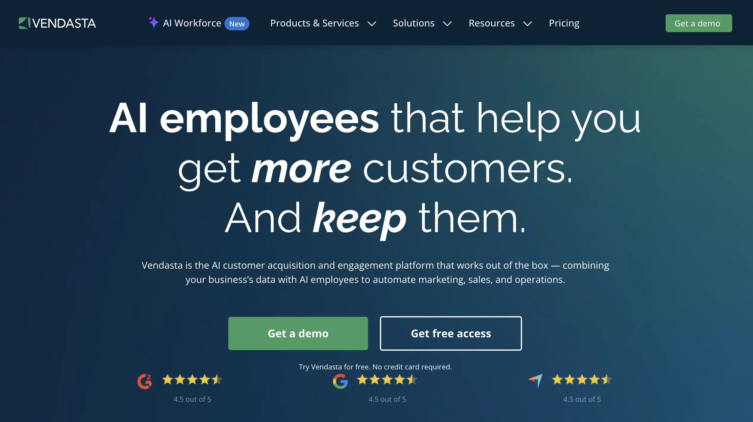 Vendasta platform positioning as the best AI Marketing Assistant for SMB-focused partners