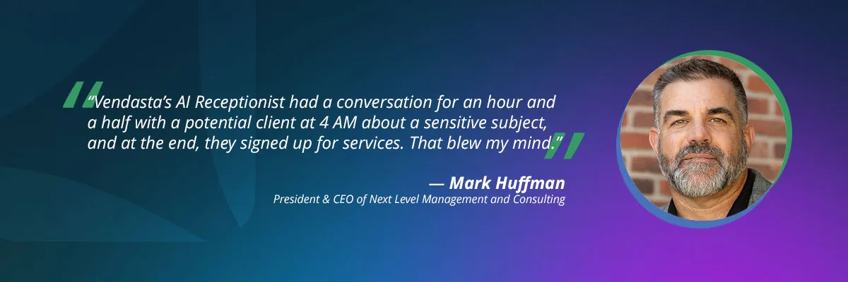 ai phone receptionist quote by mark huffman.