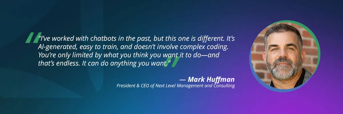 ai phone receptionist quote by mark huffman.