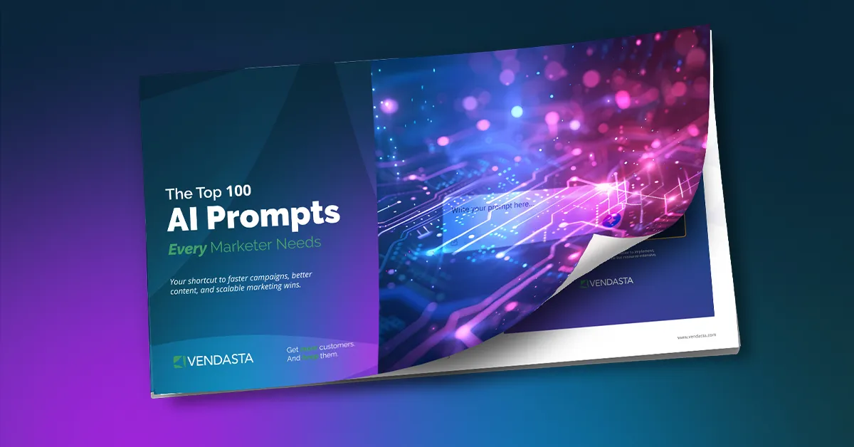 how-to-rank-on-chatgpt-top-ai-prompts-ebook-vendasta Preview of Vendasta’s Top 100 AI Prompts ebook for marketers.