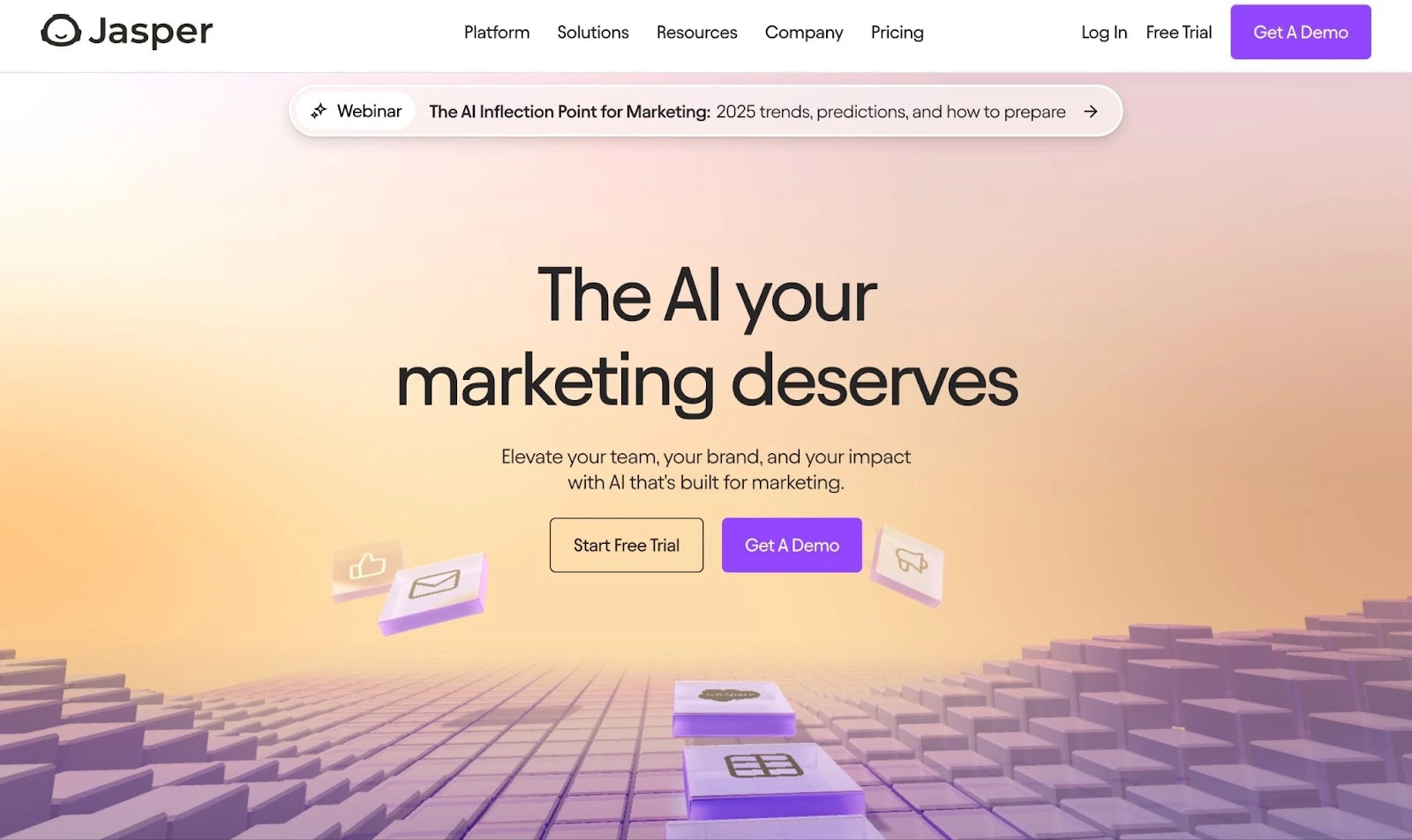 Jasper website landing page