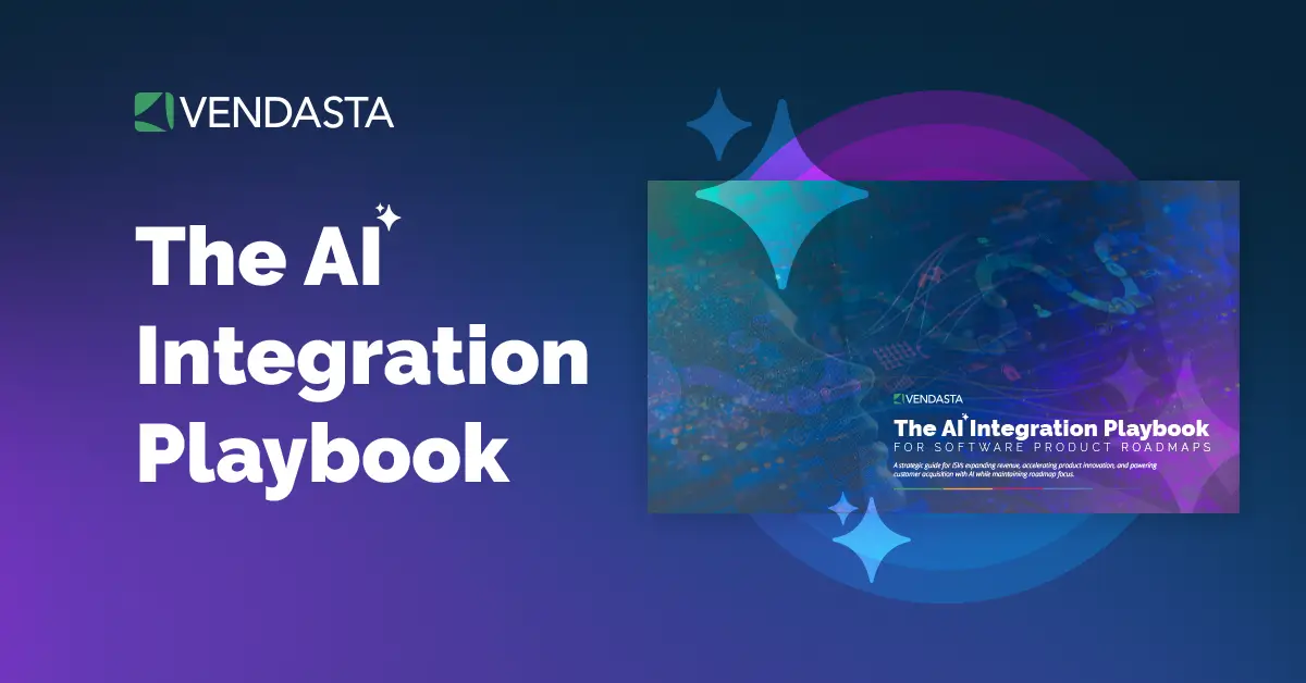 The AI Integration Playbook guide for software product roadmaps highlighting revenue expansion through embedded AI.