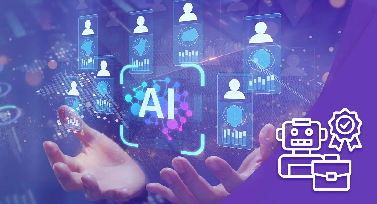AI-Workforce-Management–Scaling-Output-Without-Scaling-Payroll- Graphic of a digital interface representing the ability to scale output through AI workforce management.