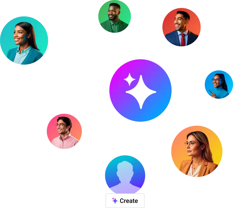 Vendasta's AI employees collaborating across departments to power customer engagement.