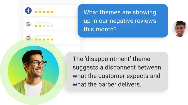 ai-data-analyst-agent-identies-opportunities-vendasta AI data analyst agent identifying business service gaps by performing sentiment analysis on customer reviews.