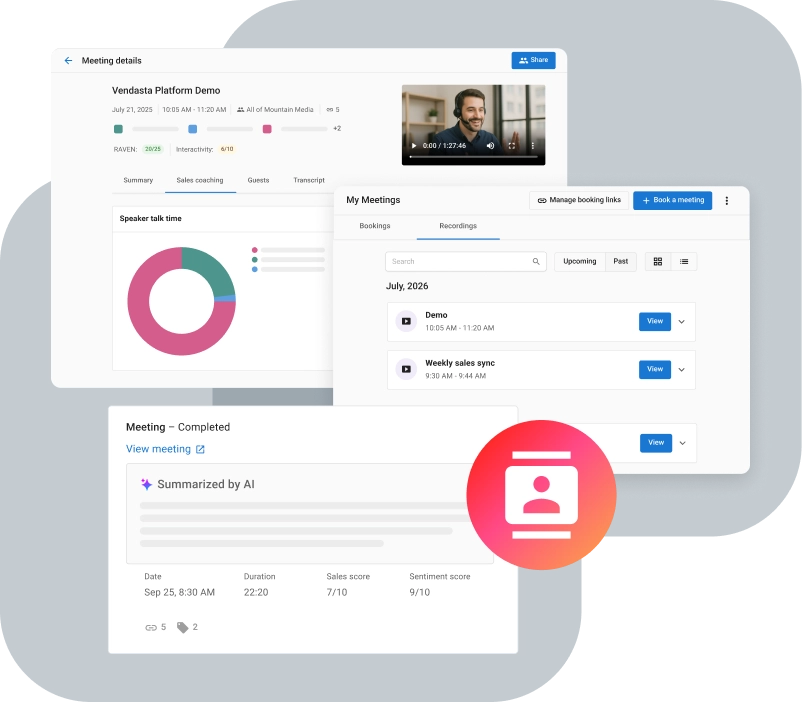 conversation-intelligence-crm-ai-hero-vendasta CRM system enhanced with conversation intelligence to track and manage customer interactions.