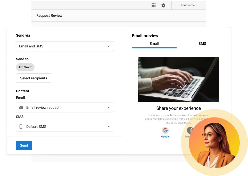 marketing-automation-for-franchises-review-request-with-ai-reputation-specialist-vendasta Automated review request system helping franchises collect feedback and boost online ratings at scale.