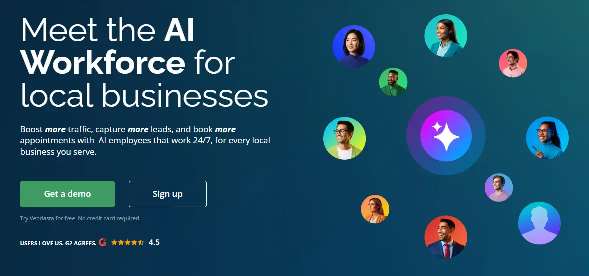 marketing-automation-for-franchises-vendasta-homepage Homepage showcasing AI-driven tools designed to support marketing automation for franchises at scale.