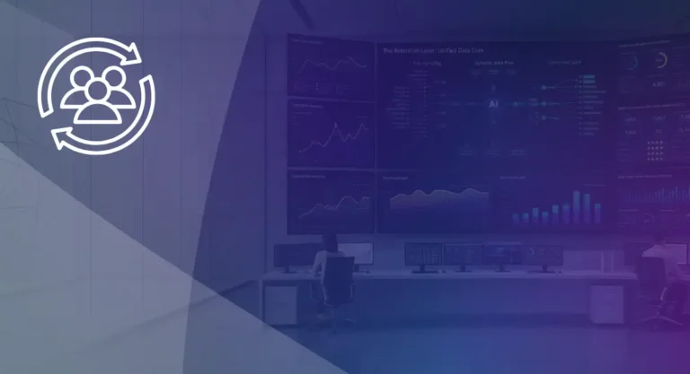 AI-driven analytics dashboard illustrating how data supports modern SaaS customer retention strategies.