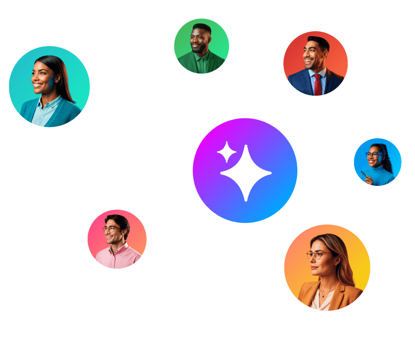 Vendasta AI Workforce showing AI Receptionist, AI SEO Expert, AI Salesperson, AI Sales Coach, AI Social Media Manager, AI Reputation Specialist