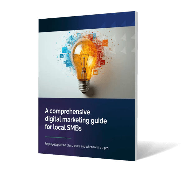 Digital marketing guide with light bulb book cover