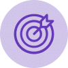 Bullseye target with an arrow hitting the center.