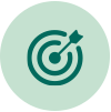 Target symbol with an arrow hitting the center.