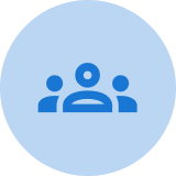 Marketing agencies, ISVs, and platform partners location icon and plus sign