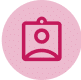 Role-Based-Access Profile picture icon on pink background.