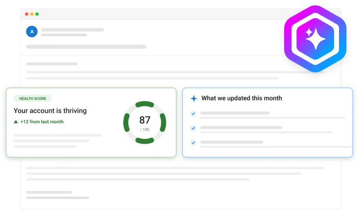 monthly check-in email analytics example