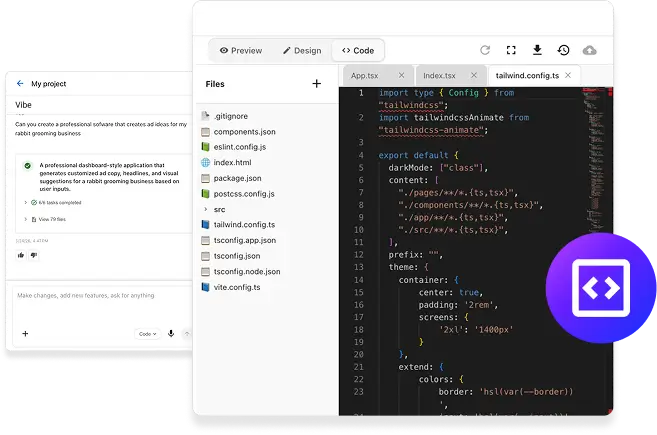 vibe chat and code example