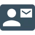 person and envelope icon