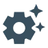 cog and ai spark icon