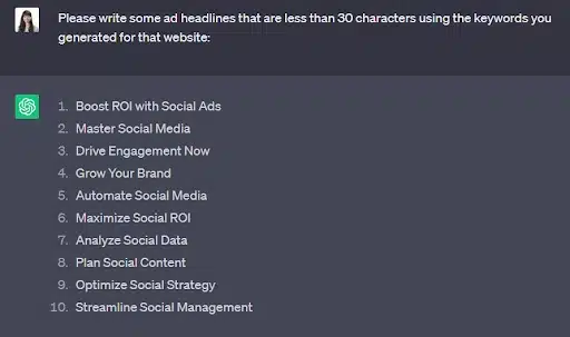 Ad copy generation