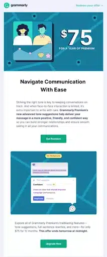 digital marketing strategy example: Grammarly