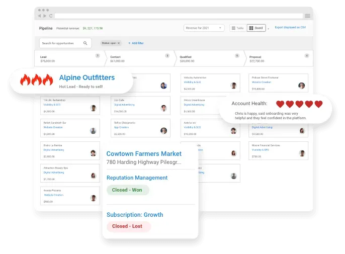 prospecting methods: Vendasta white-labeled CRM